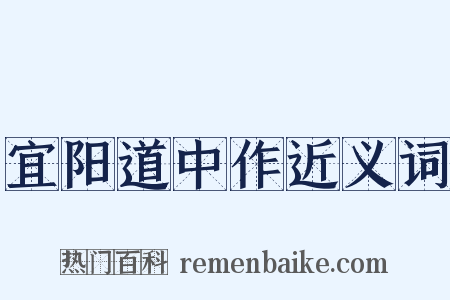 宜阳道中作近义词是什么意思的图片